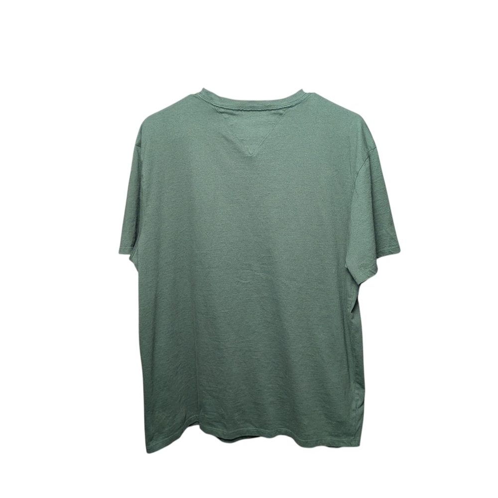 Tommy Hilfiger Retro Olive Green Logo Short Sleeve Tee Men's Large 90s 00s EUC - Picture 6 of 11